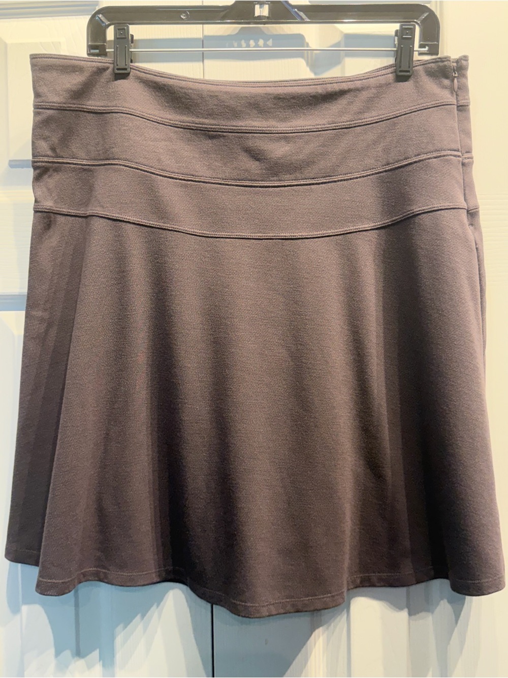 NWOT Athleta Ponte Flare Circle Skater Skirt in SOFT BROWN